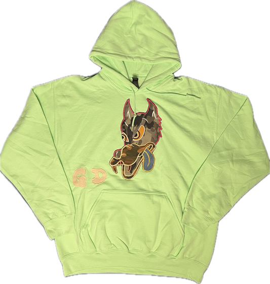 Neon Green Wolf hoodie
